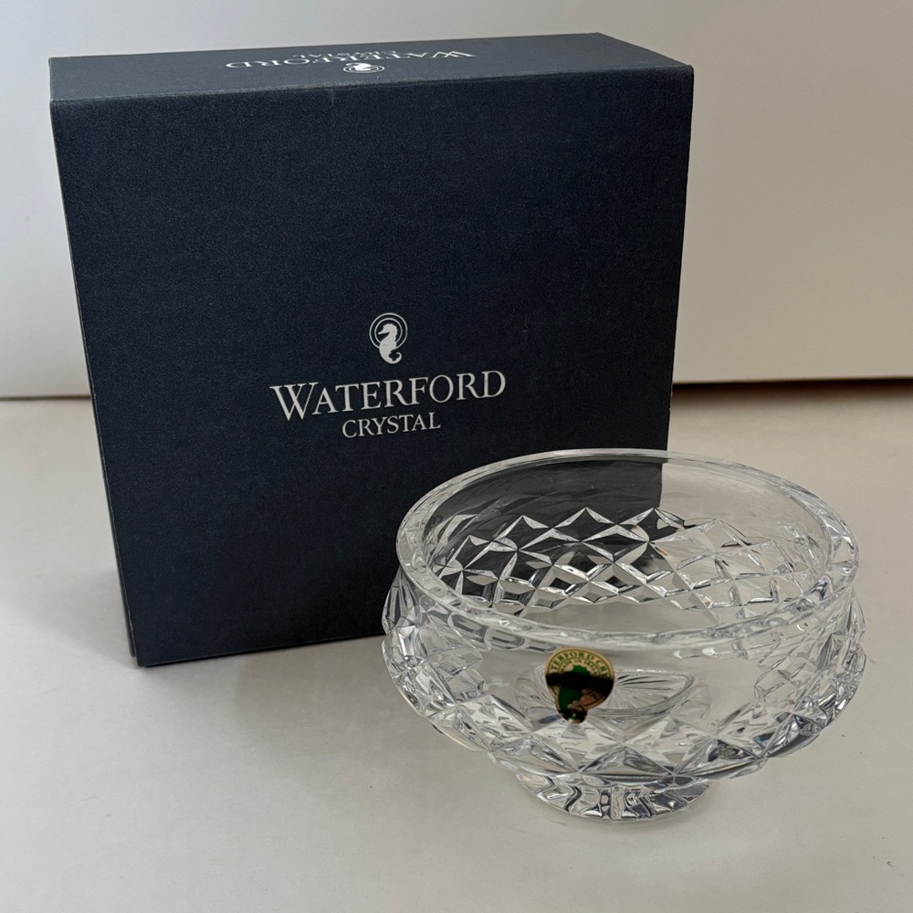Rare Vintage Waterford Crystal Made In Ireland Heavy Clear‎ 5.5” Footed Bowl NEW
